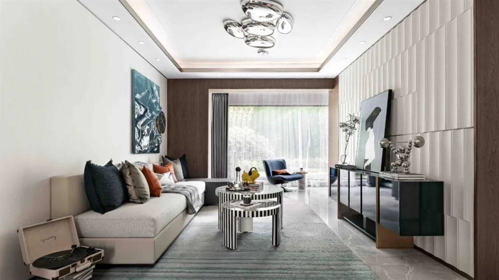 佛山市廣佛新世界花園洋房輕奢風(fēng)格三居室裝修案例