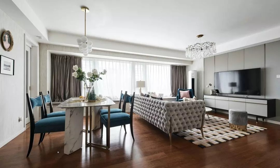 美式輕奢風(fēng)格家裝設(shè)計(jì)室內(nèi)裝修效果圖-客廳 美式輕奢風(fēng)格家裝設(shè)計(jì)室內(nèi)裝修效果圖-客廳