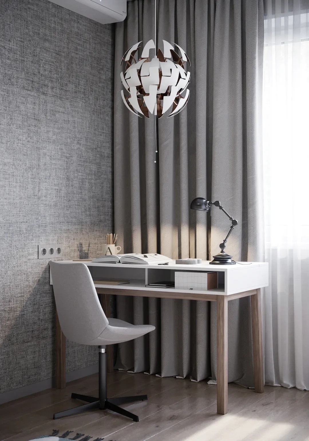 現(xiàn)代簡約風(fēng)格家裝設(shè)計室內(nèi)裝修效果圖-書房 現(xiàn)代簡約風(fēng)格家裝設(shè)計室內(nèi)裝修效果圖-書房