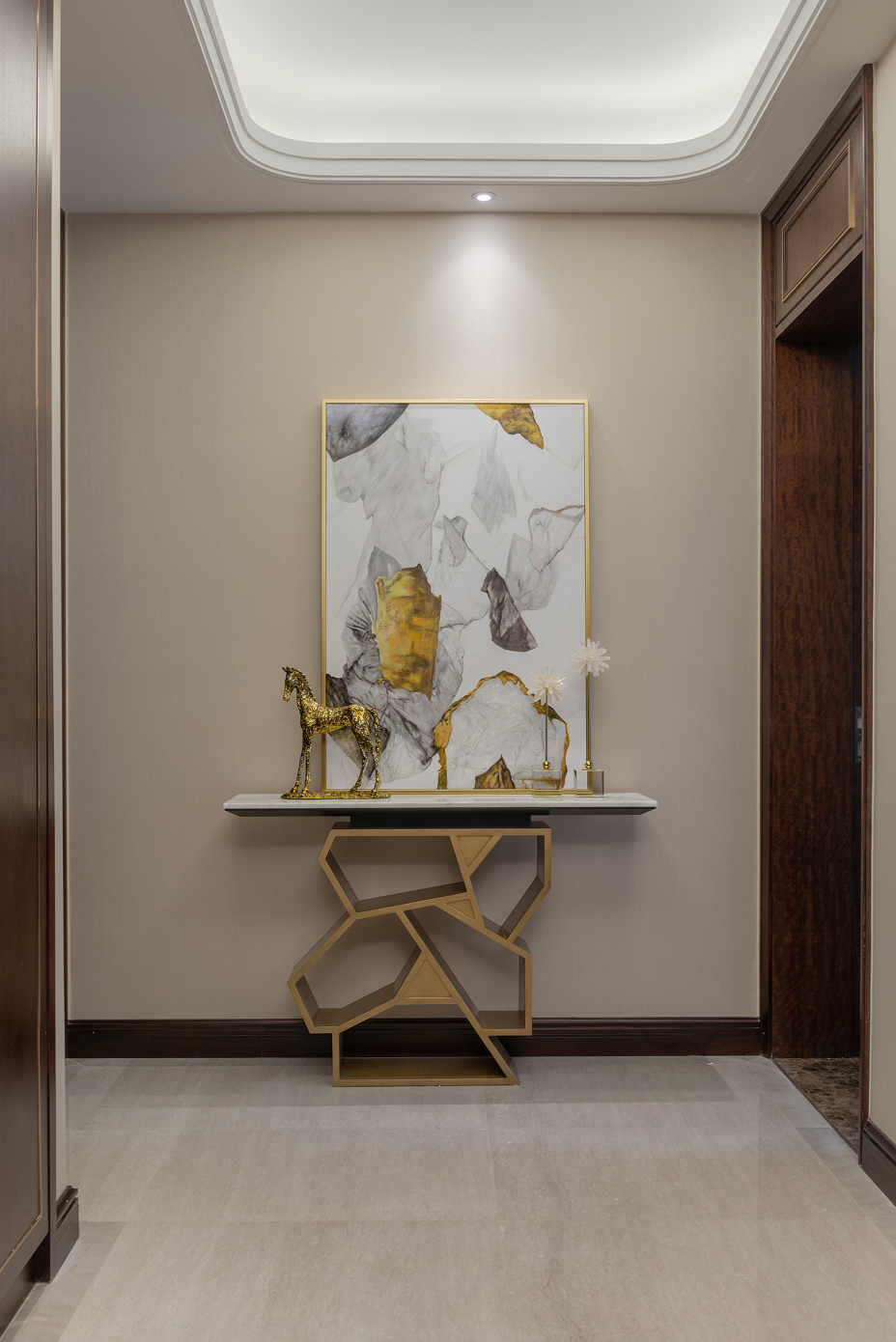 輕奢風(fēng)格家裝設(shè)計(jì)室內(nèi)裝修效果圖-走廊 輕奢風(fēng)格家裝設(shè)計(jì)室內(nèi)裝修效果圖-走廊