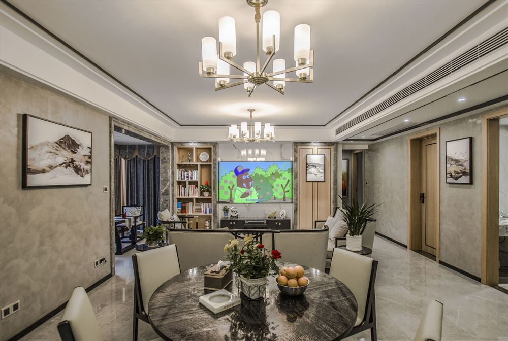 廣州市時代長島歐式風(fēng)格三居室裝修案例