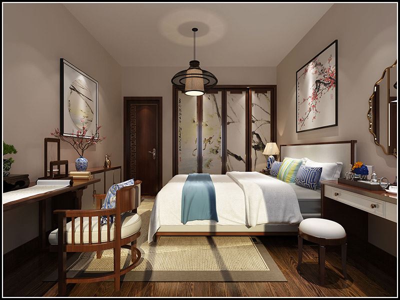 佛山市保利閱江臺新中式風(fēng)格二居室裝修案例