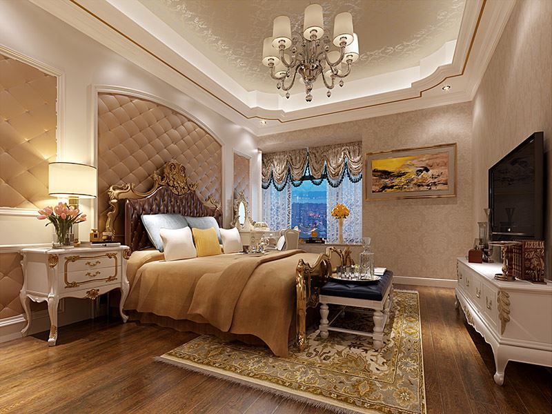 揭陽市鳳凰新城歐式風格四居室裝修案例