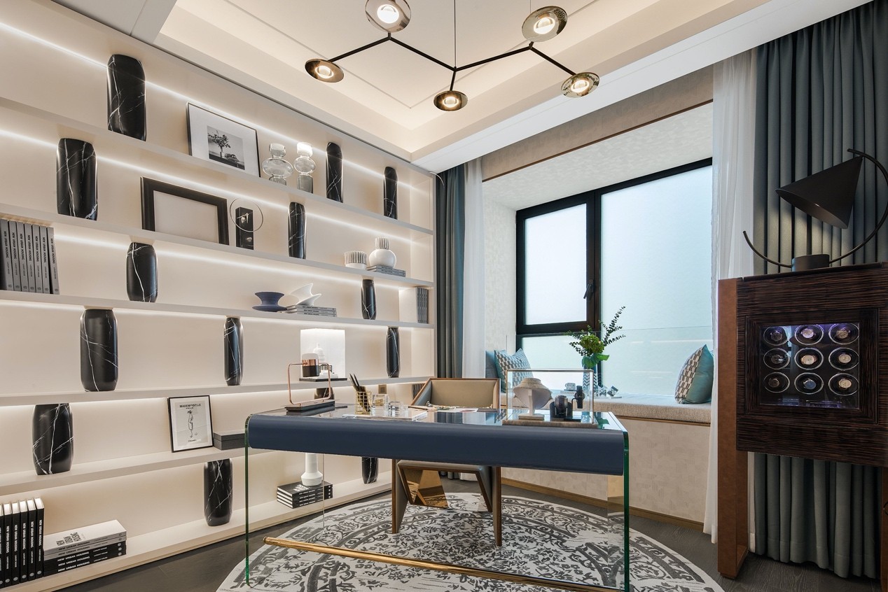 裝修案例新中式混搭風格室內(nèi)裝修效果圖-書房 裝修案例新中式混搭風格室內(nèi)裝修效果圖-書房