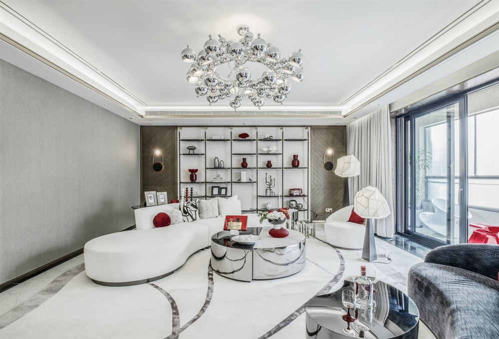 江門市東富花園輕奢風格三居室裝修案例