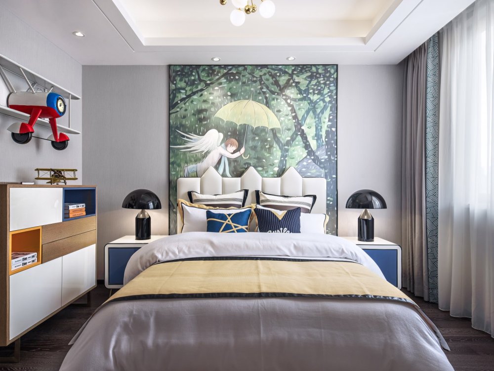 新中式風(fēng)格別墅室內(nèi)設(shè)計(jì)家裝案例-兒童房 新中式風(fēng)格別墅室內(nèi)設(shè)計(jì)家裝案例-兒童房