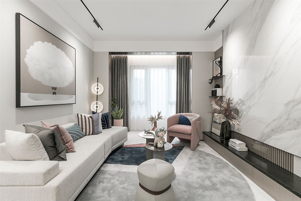 佛山市越秀星匯瀚府現(xiàn)代簡(jiǎn)約風(fēng)格三居室裝修案例