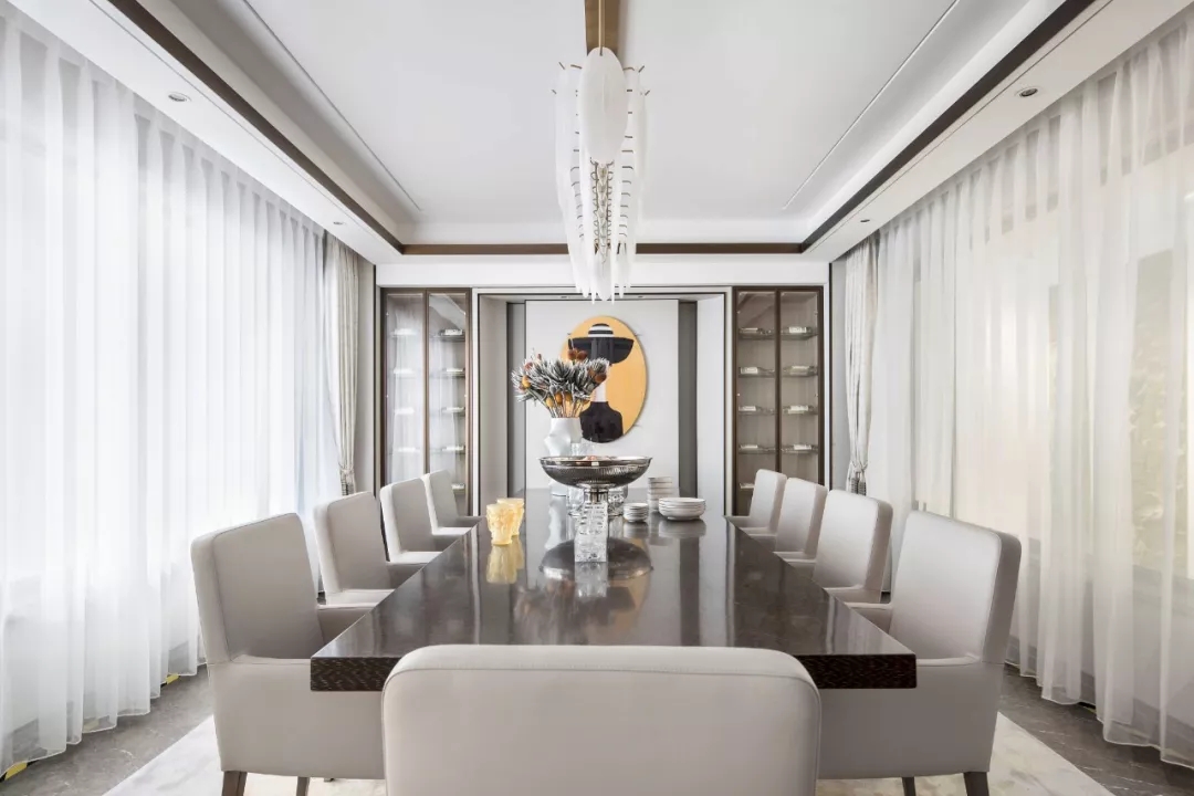 佛山裝修公司現(xiàn)代簡(jiǎn)奢風(fēng)格別墅裝修效果圖-餐廳 佛山裝修公司現(xiàn)代簡(jiǎn)奢風(fēng)格別墅裝修效果圖-餐廳