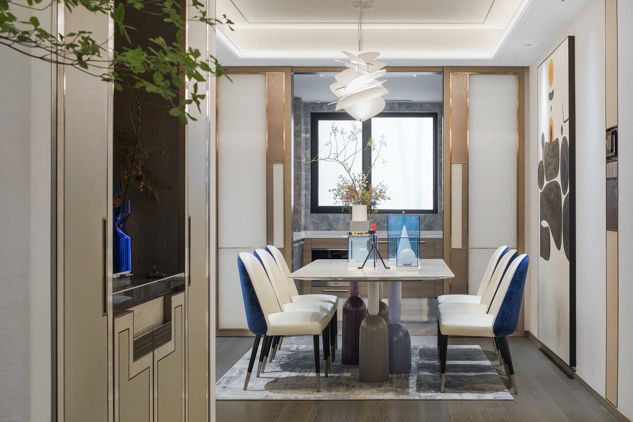 裝修案例新中式混搭風格室內(nèi)裝修效果圖-餐廳 裝修案例新中式混搭風格室內(nèi)裝修效果圖-餐廳