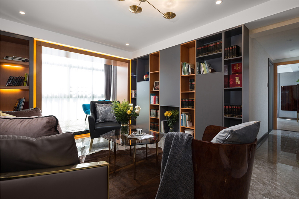 國(guó)悅九曲灣三居160平米輕奢風(fēng)格室內(nèi)裝修案例-書(shū)房 國(guó)悅九曲灣三居160平米輕奢風(fēng)格室內(nèi)裝修案例-書(shū)房