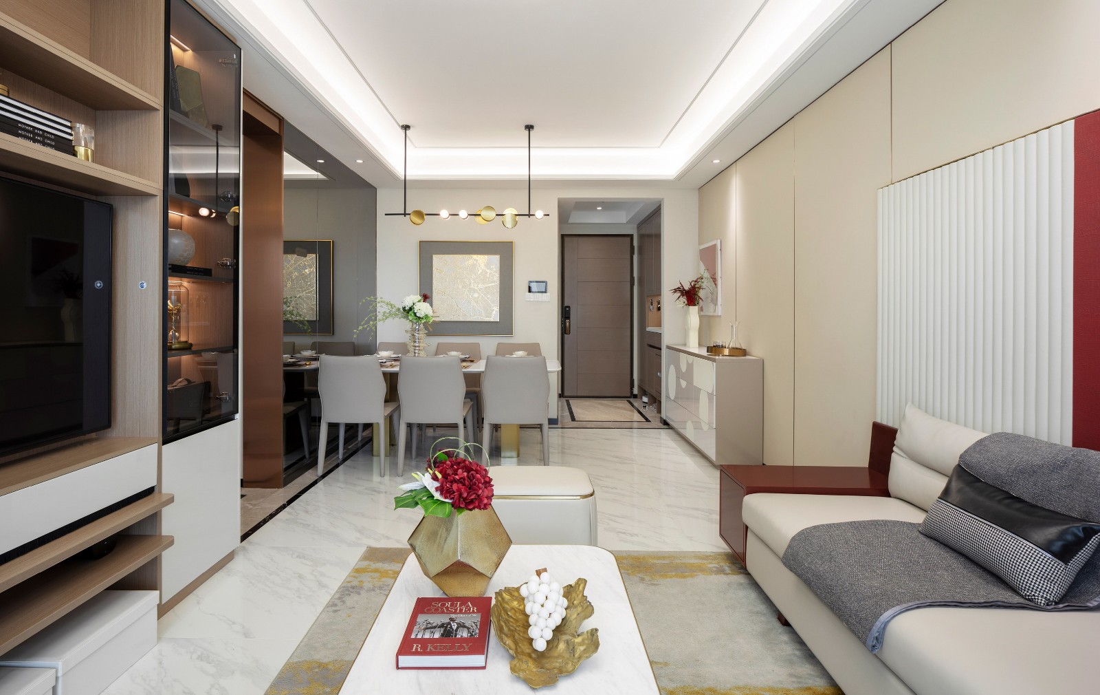 現(xiàn)代輕奢風(fēng)格室內(nèi)設(shè)計(jì)家裝案例-客餐廳 現(xiàn)代輕奢風(fēng)格室內(nèi)設(shè)計(jì)家裝案例-客餐廳