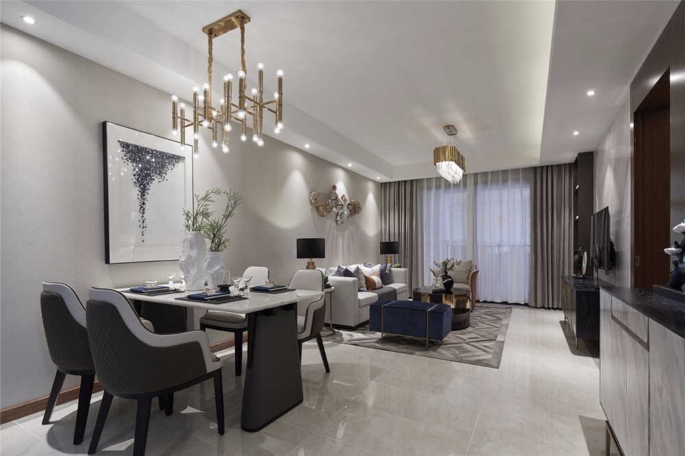 北歐輕奢風(fēng)格室內(nèi)設(shè)計(jì)家裝案例-客餐廳 北歐輕奢風(fēng)格室內(nèi)設(shè)計(jì)家裝案例-客餐廳