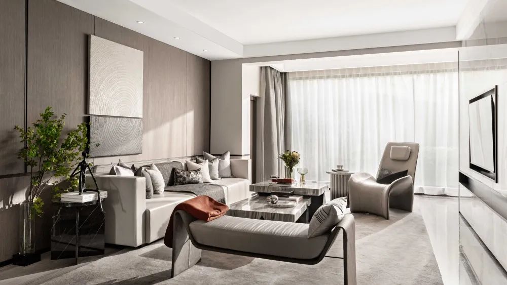 簡(jiǎn)約新中式風(fēng)格室內(nèi)設(shè)計(jì)家裝案例-客廳 簡(jiǎn)約新中式風(fēng)格室內(nèi)設(shè)計(jì)家裝案例-客廳