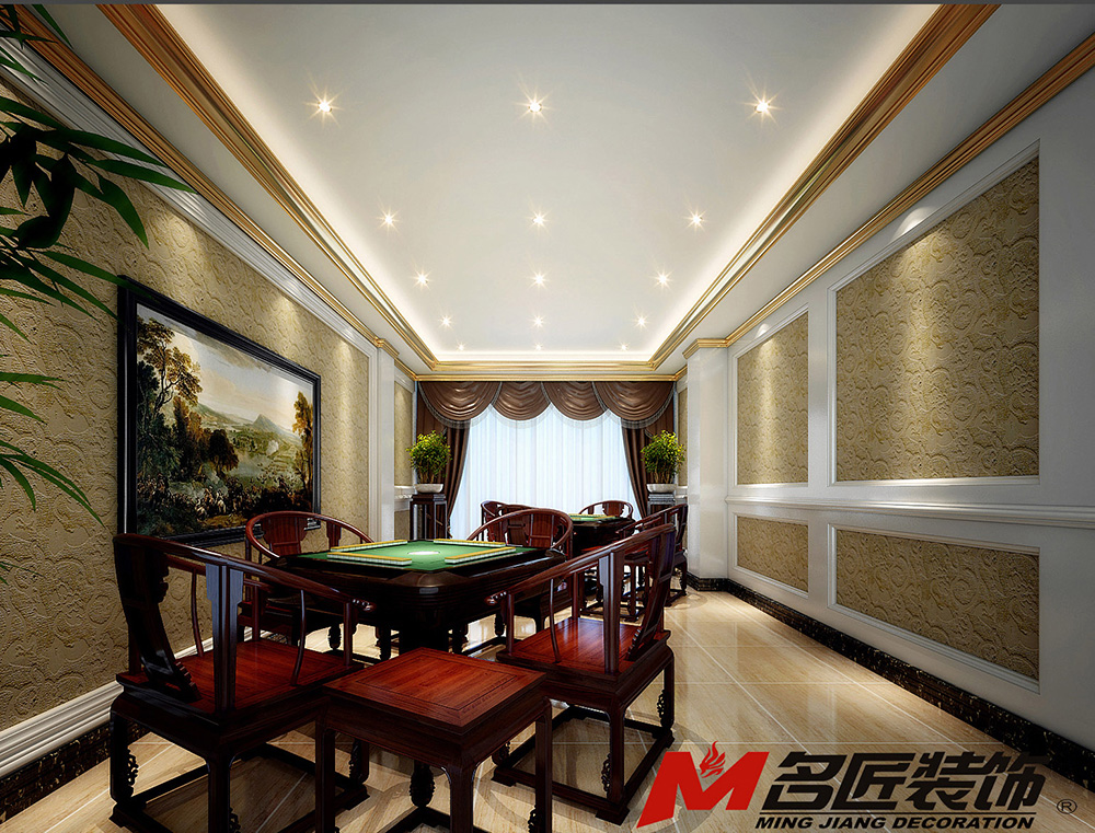 歐式風(fēng)格別墅裝修效果圖-金地九瓏璧別墅277平米-別墅裝修設(shè)計娛樂室 歐式風(fēng)格別墅裝修效果圖-金地九瓏璧別墅277平米-別墅裝修設(shè)計娛樂室
