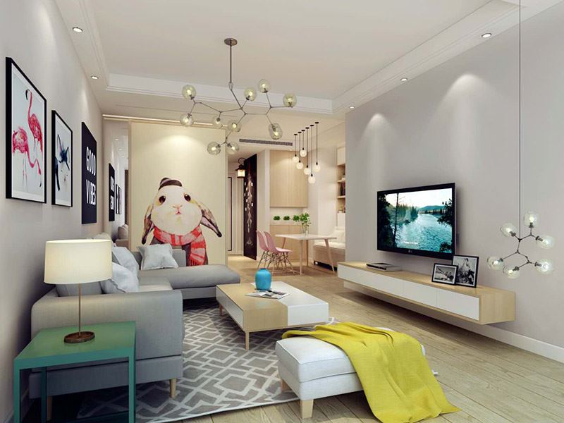 內(nèi)江100平米以下北歐風格金科時代中心室內(nèi)裝修設(shè)計案例