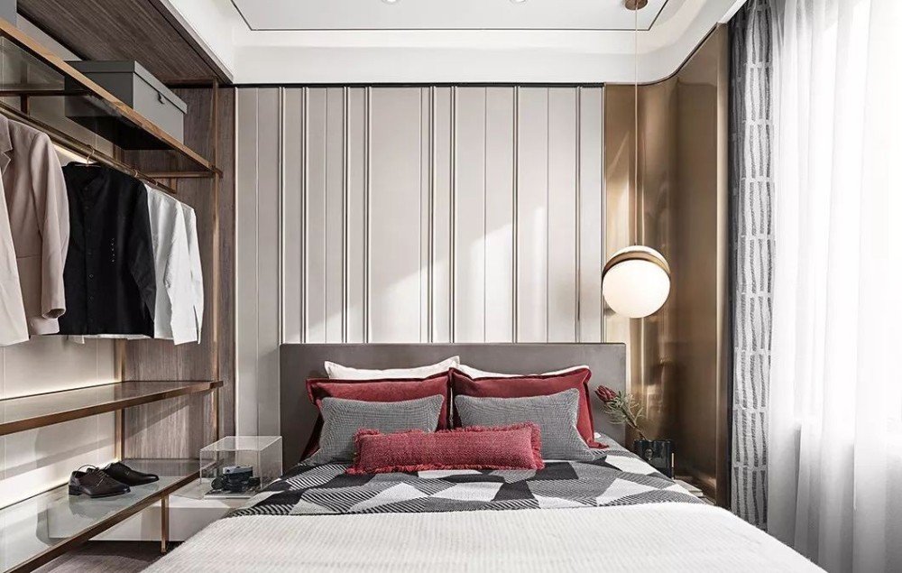 現(xiàn)代輕奢風格室內(nèi)家裝案例效果圖-主臥 現(xiàn)代輕奢風格室內(nèi)家裝案例效果圖-主臥