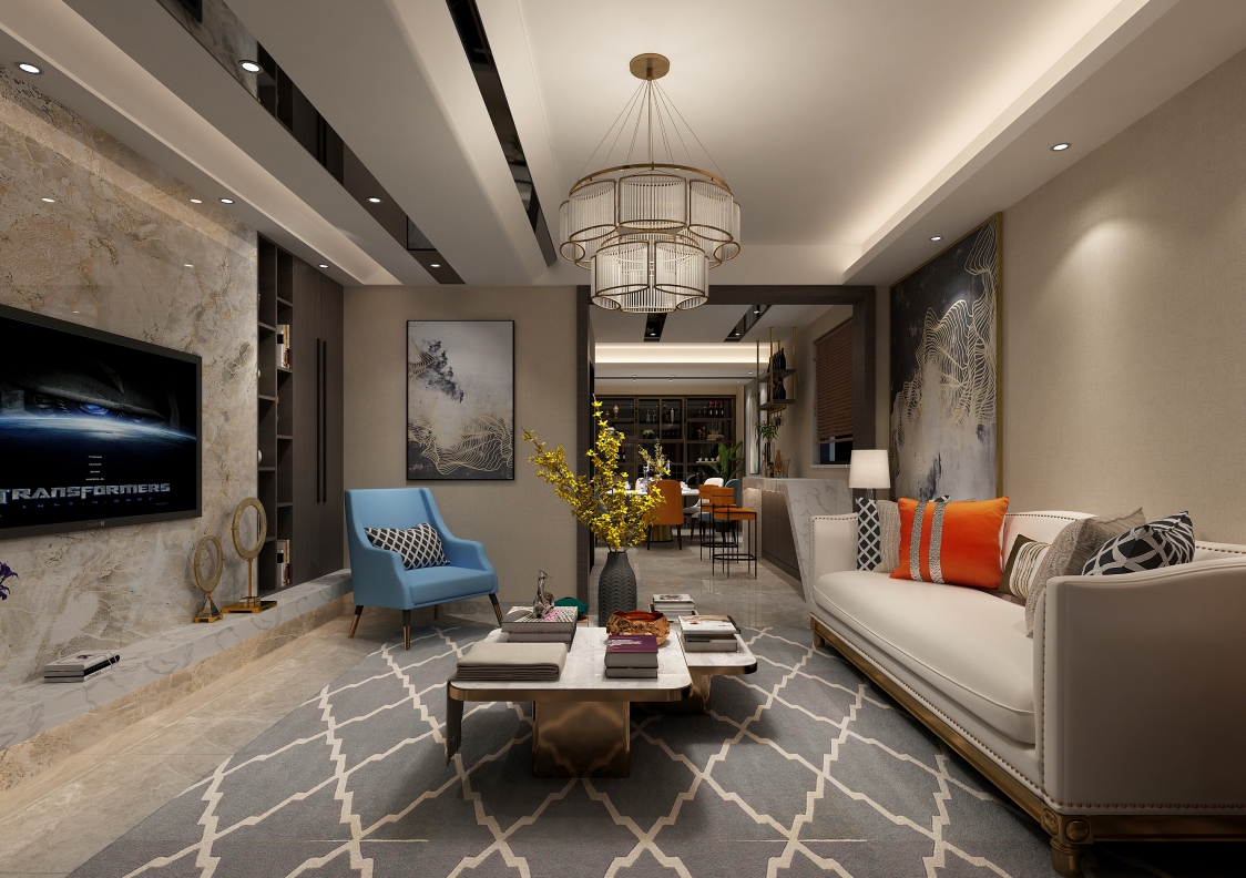 現(xiàn)代前衛(wèi)風(fēng)格室內(nèi)裝修效果圖-財富廣場三居121平米-客廳 現(xiàn)代前衛(wèi)風(fēng)格室內(nèi)裝修效果圖-財富廣場三居121平米-客廳