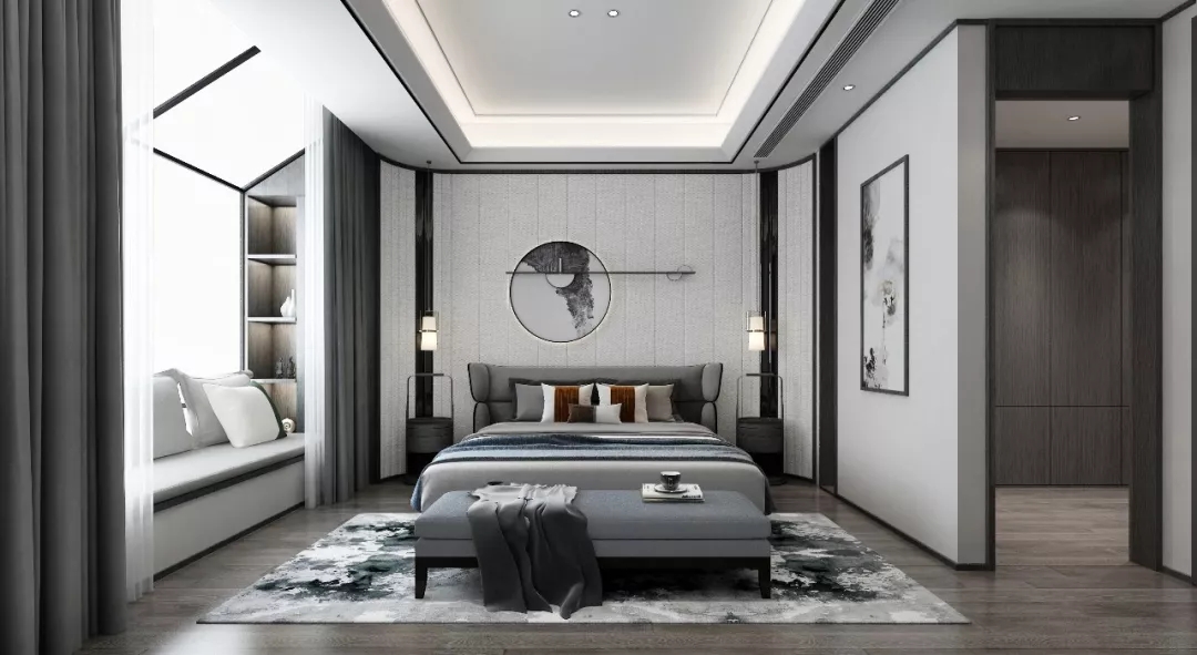 裝修案例新中式風(fēng)格室內(nèi)裝修效果圖-臥室 裝修案例新中式風(fēng)格室內(nèi)裝修效果圖-臥室