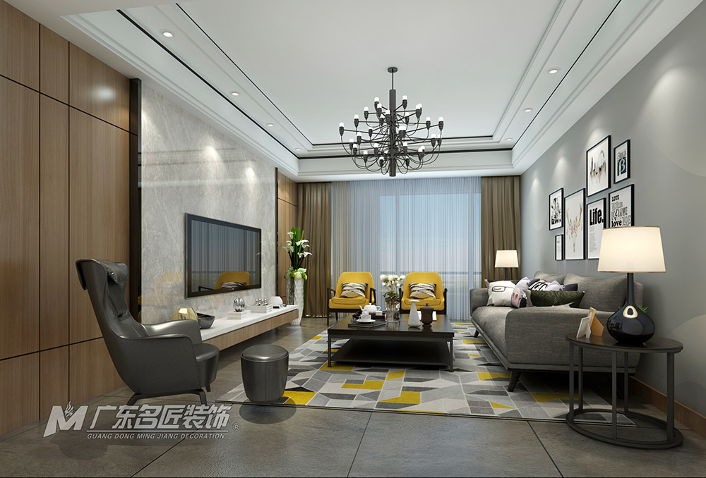 越峰怡景復(fù)式180平米北歐風(fēng)格裝修案例-客廳 越峰怡景復(fù)式180平米北歐風(fēng)格裝修案例-客廳