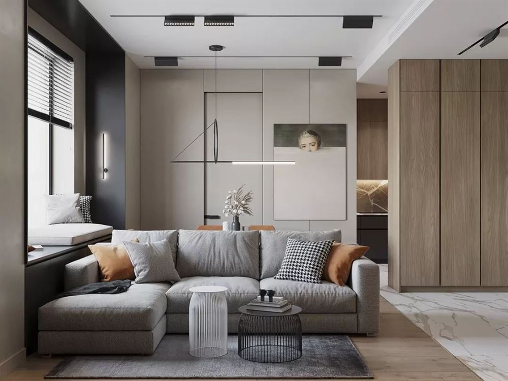 佛山市中交&middot;瀧灣云城輕奢風格三居室裝修案例