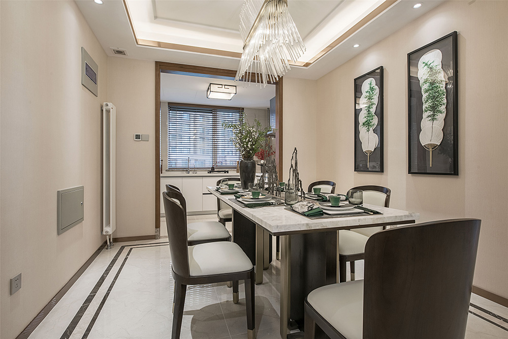 南寧華發(fā)國(guó)賓壹號(hào)三居144平米新中式風(fēng)格室內(nèi)裝修案例-餐廳 南寧華發(fā)國(guó)賓壹號(hào)三居144平米新中式風(fēng)格室內(nèi)裝修案例-餐廳