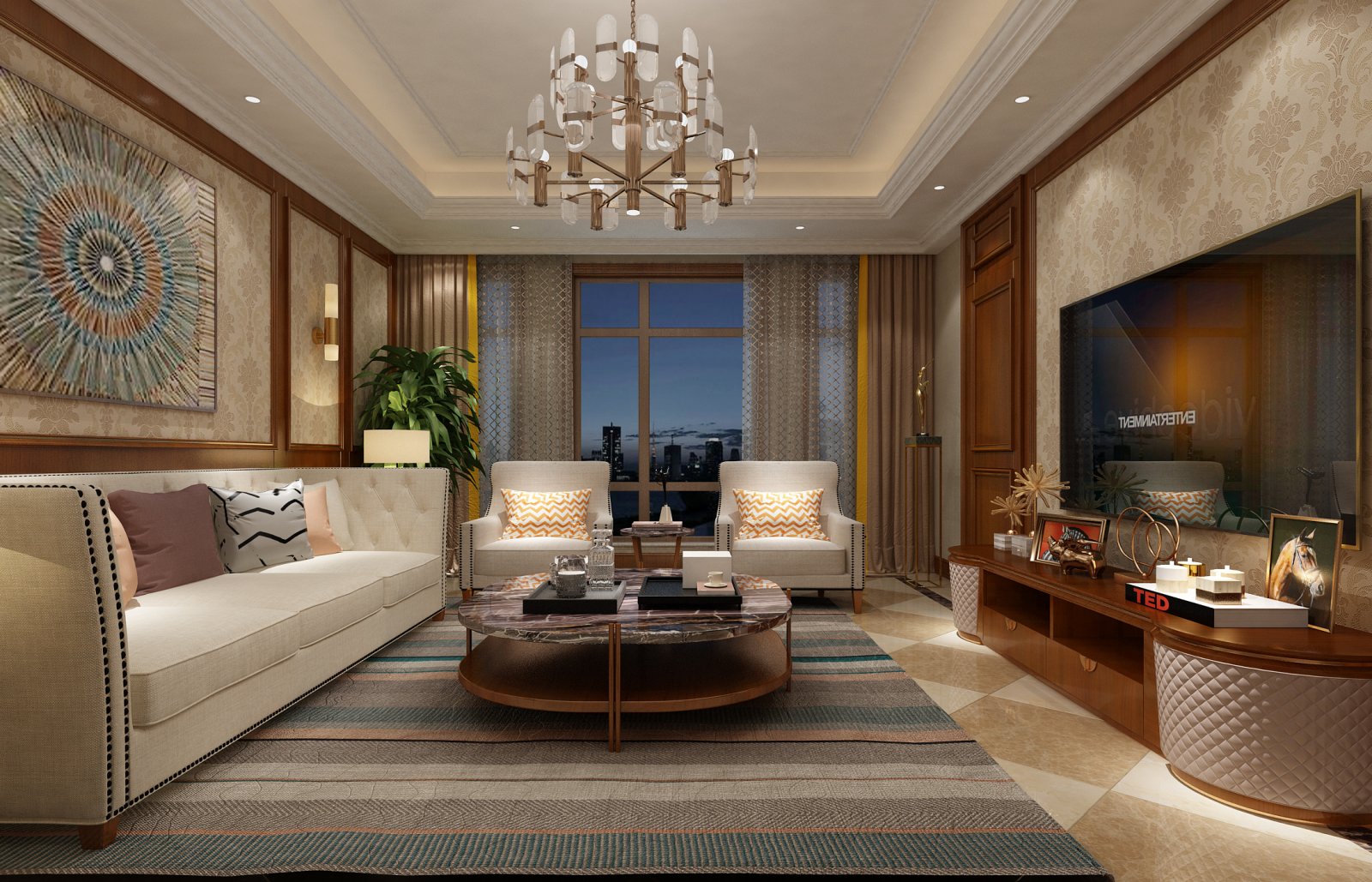 歐式風格家裝設計室內(nèi)裝修效果圖-客廳電視背景墻 歐式風格家裝設計室內(nèi)裝修效果圖-客廳電視背景墻