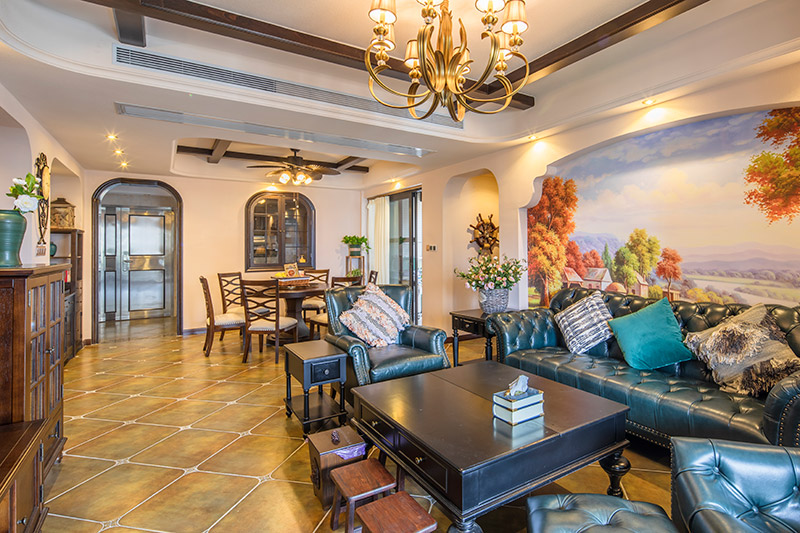 保利壹號公館美式室內(nèi)設(shè)計(jì)三居125平米風(fēng)格裝修案例-客餐廳 保利壹號公館美式室內(nèi)設(shè)計(jì)三居125平米風(fēng)格裝修案例-客餐廳