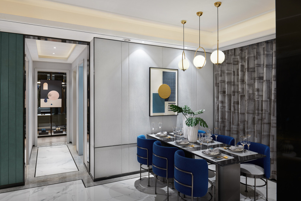 現(xiàn)代輕奢風(fēng)格室內(nèi)家裝案例效果圖-餐廳 現(xiàn)代輕奢風(fēng)格室內(nèi)家裝案例效果圖-餐廳