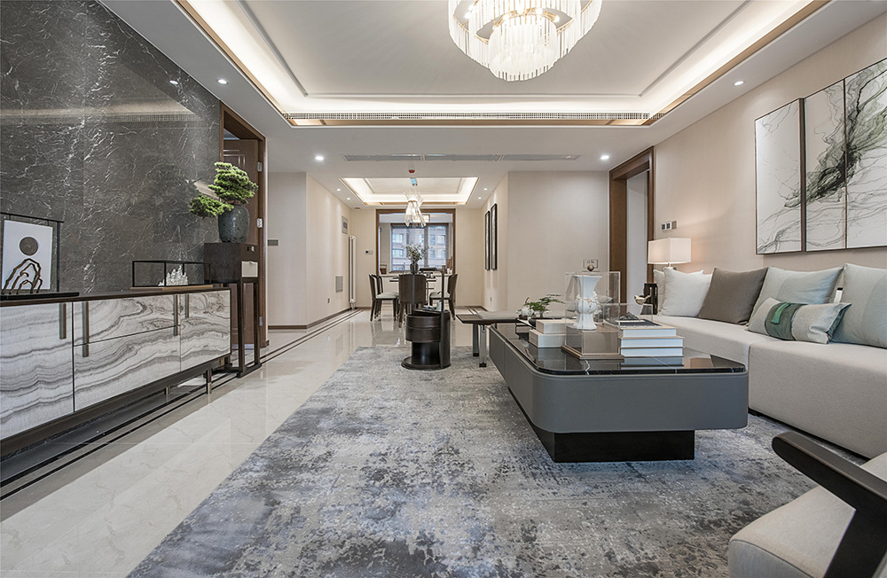 南寧華發(fā)國(guó)賓壹號(hào)三居144平米新中式風(fēng)格室內(nèi)裝修案例-客廳 南寧華發(fā)國(guó)賓壹號(hào)三居144平米新中式風(fēng)格室內(nèi)裝修案例-客廳