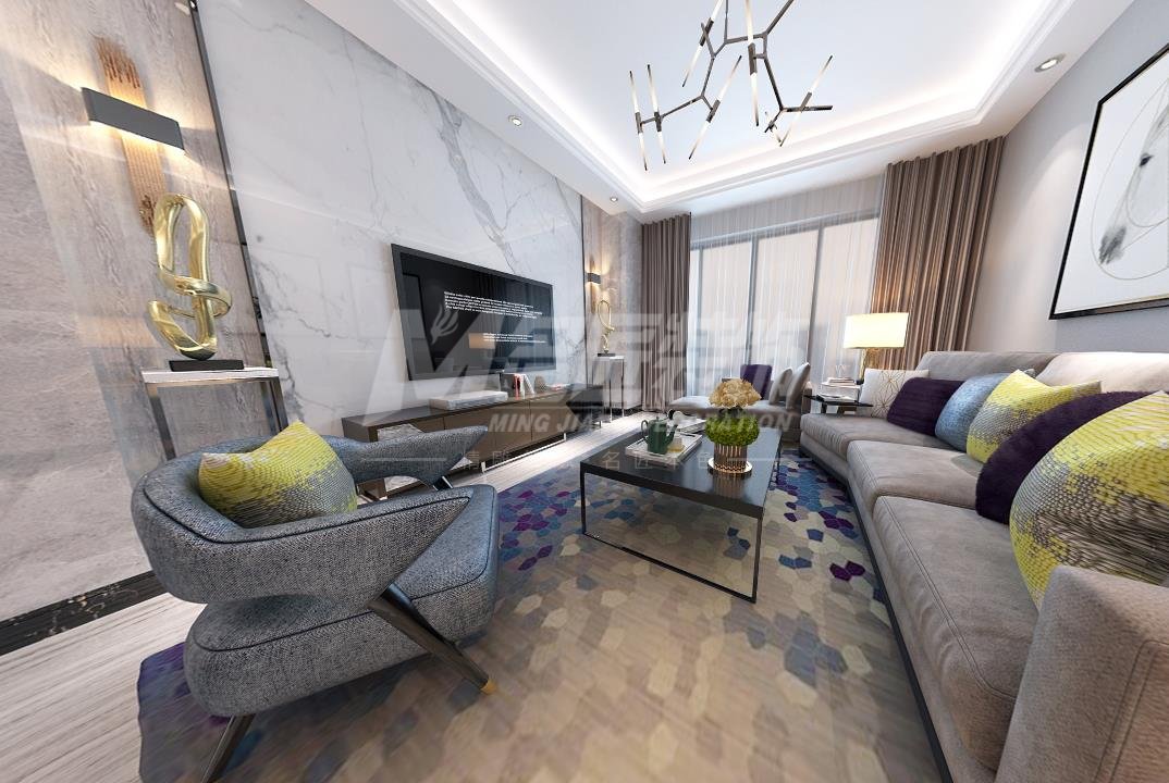 日照市榮安廣場(chǎng)現(xiàn)代簡約風(fēng)格三居室裝修案例