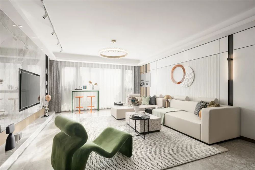 佛山市旭輝雅居樂清樾現(xiàn)代簡約風格三居室裝修案例