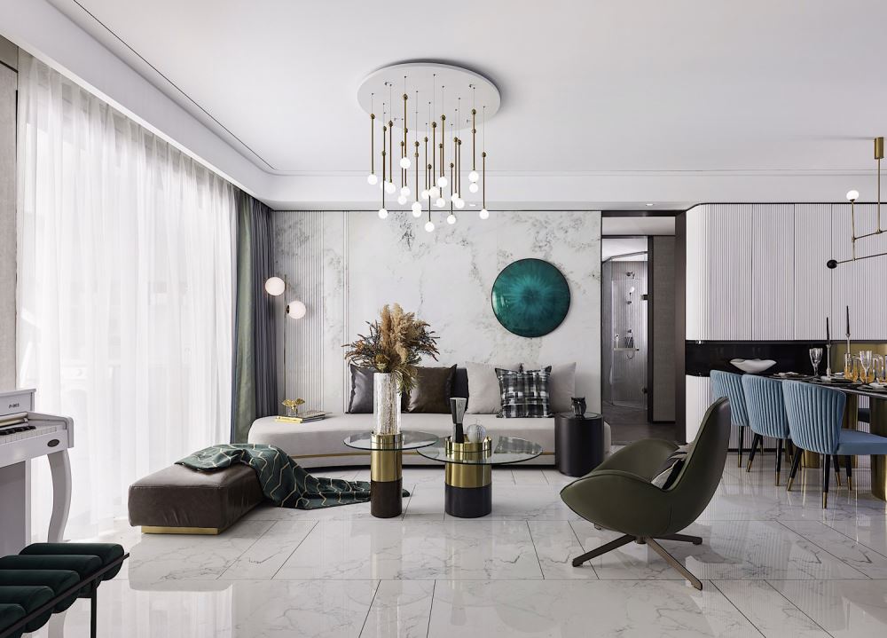 江門(mén)市駿凱豪庭歐式風(fēng)格四居室裝修案例