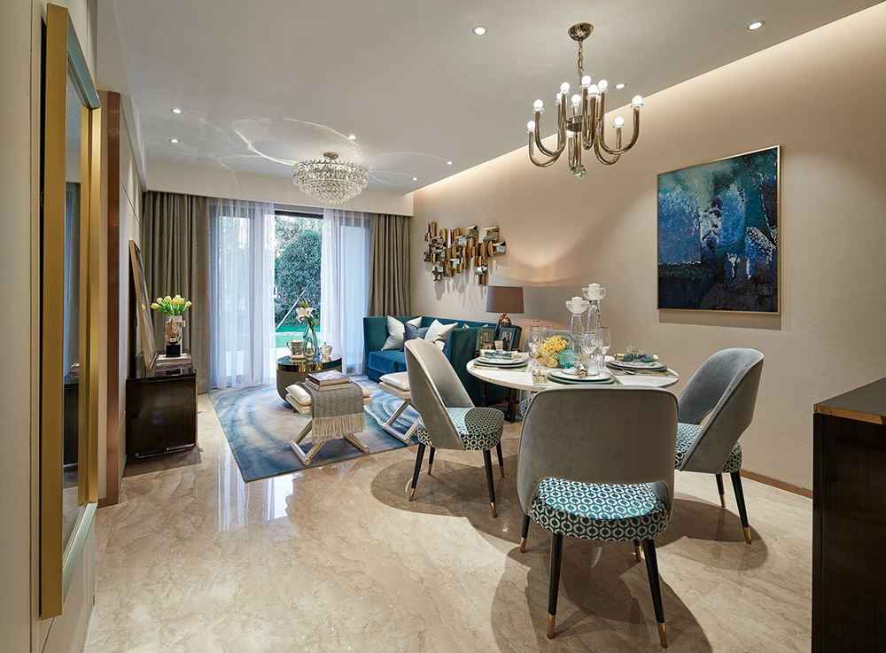 南寧市百貨小區(qū)輕奢風(fēng)格三居室裝修案例