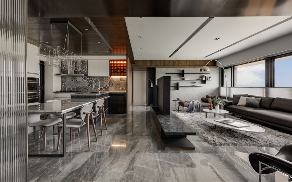 佛山市綠地熙江廣場(chǎng)輕奢風(fēng)格四居室裝修案例