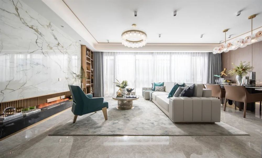 佛山市保利天悅輕奢風格四居室裝修案例