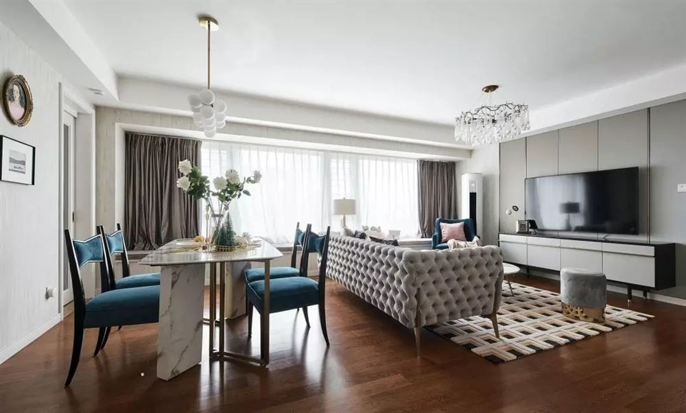 湛江市遂溪碧桂園美式風(fēng)格三居室裝修案例