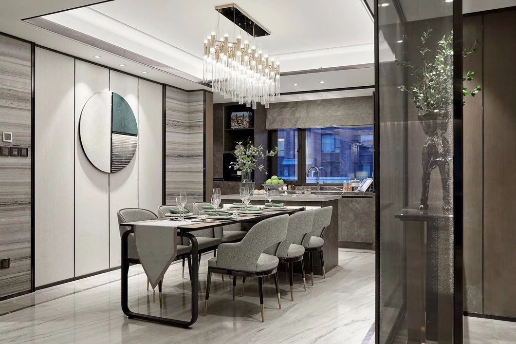 裝修案例現(xiàn)代輕奢風格室內裝修效果圖-餐廳 裝修案例現(xiàn)代輕奢風格室內裝修效果圖-餐廳