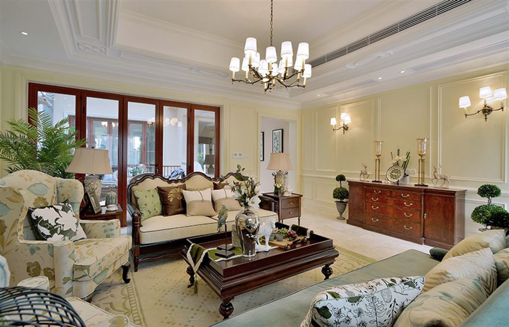 汕頭市灣璟名筑美式風(fēng)格三居室裝修案例