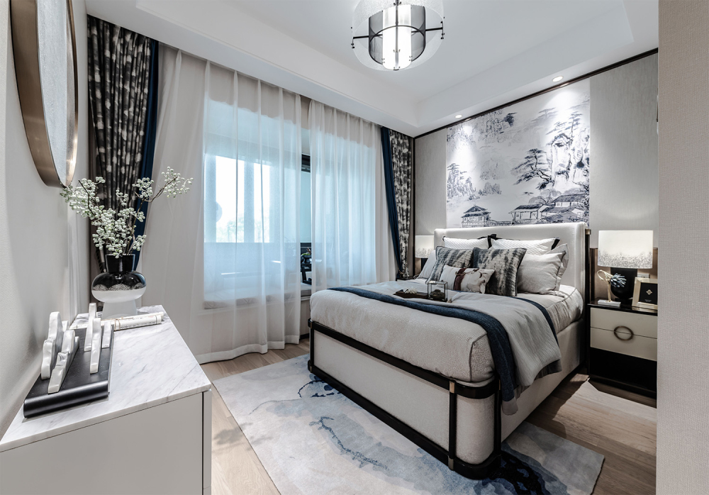 新中式風格室內(nèi)設(shè)計家裝案例-臥室 新中式風格室內(nèi)設(shè)計家裝案例-臥室