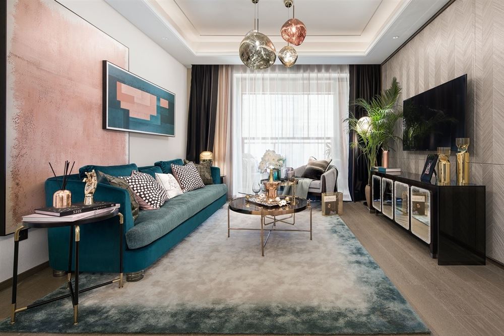 江門市江灣一品輕奢風(fēng)格三居室裝修案例