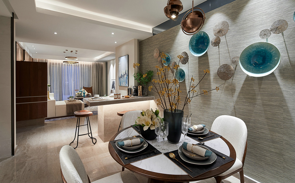 錦和花園三居111平米輕奢風(fēng)格室內(nèi)裝修案例-餐廳 錦和花園三居111平米輕奢風(fēng)格室內(nèi)裝修案例-餐廳