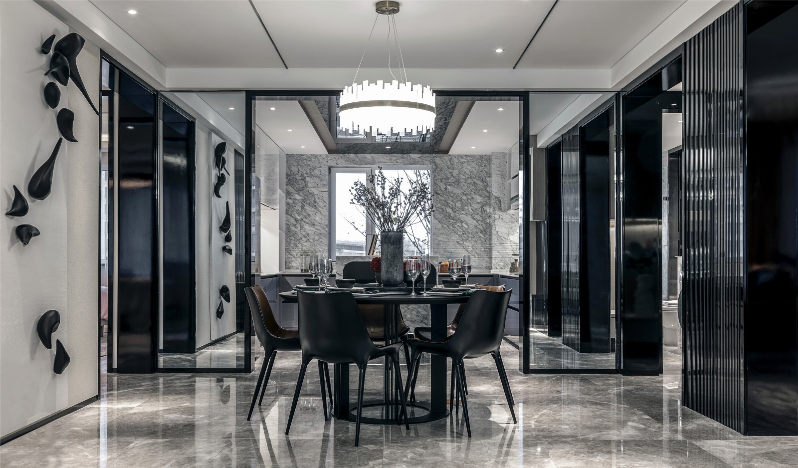 佛山裝修公司新中式風(fēng)格室內(nèi)裝修效果圖餐廳 佛山裝修公司新中式風(fēng)格室內(nèi)裝修效果圖餐廳