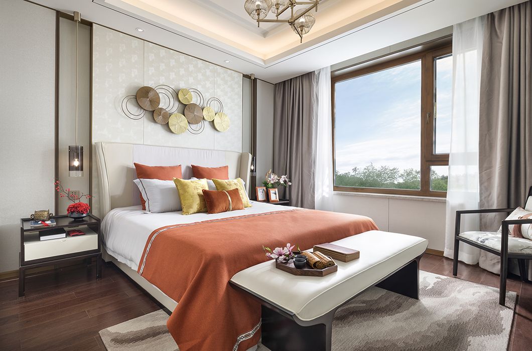 新中式風格家裝設(shè)計室內(nèi)裝修效果圖-臥室 新中式風格家裝設(shè)計室內(nèi)裝修效果圖-臥室