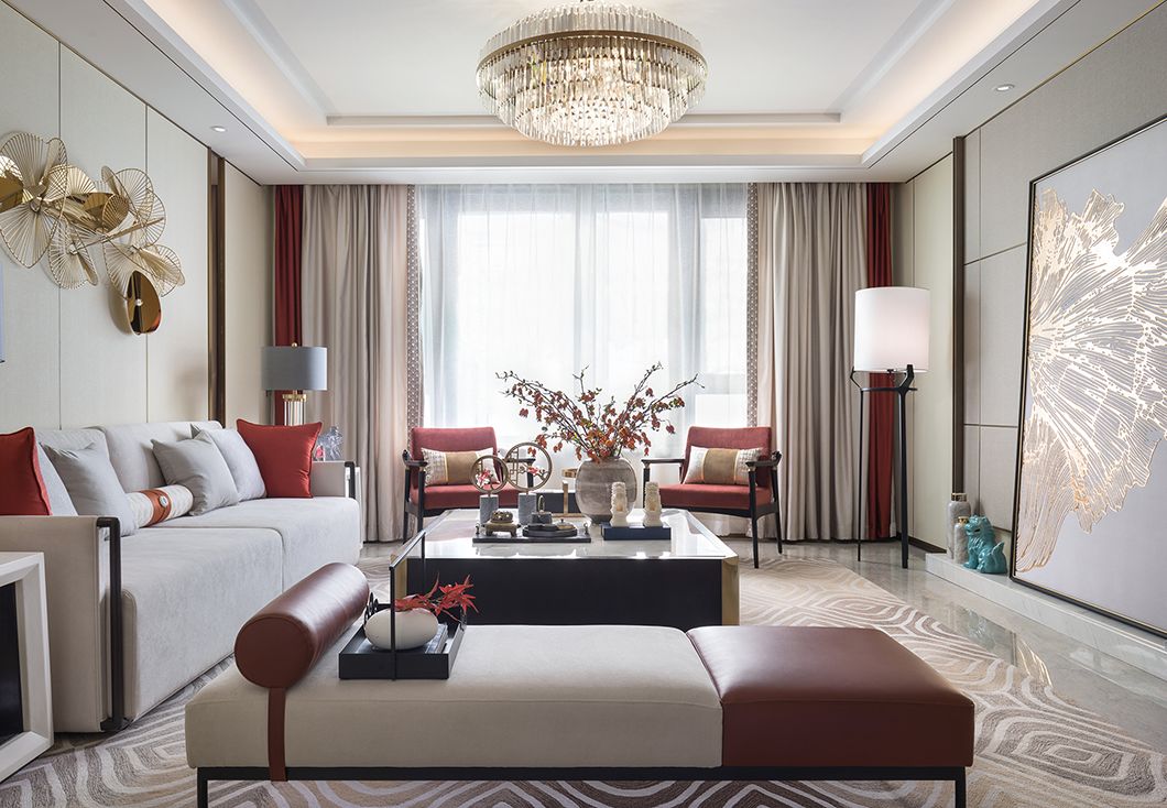 新中式風格家裝設(shè)計室內(nèi)裝修效果圖-客廳 新中式風格家裝設(shè)計室內(nèi)裝修效果圖-客廳