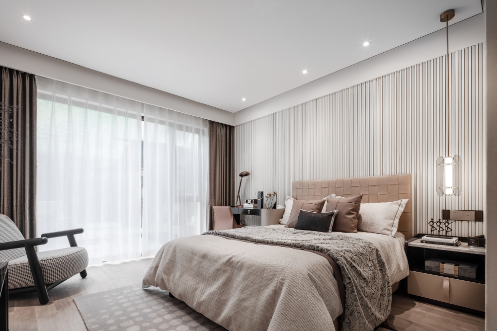 現(xiàn)代簡約風(fēng)格別墅設(shè)計(jì)家裝案例-臥室 現(xiàn)代簡約風(fēng)格別墅設(shè)計(jì)家裝案例-臥室