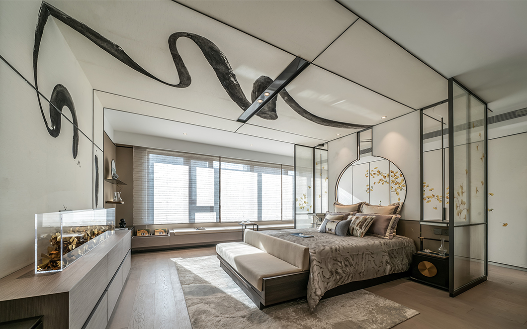 新中式風(fēng)格室內(nèi)家裝案例效果圖-臥室 新中式風(fēng)格室內(nèi)家裝案例效果圖-臥室