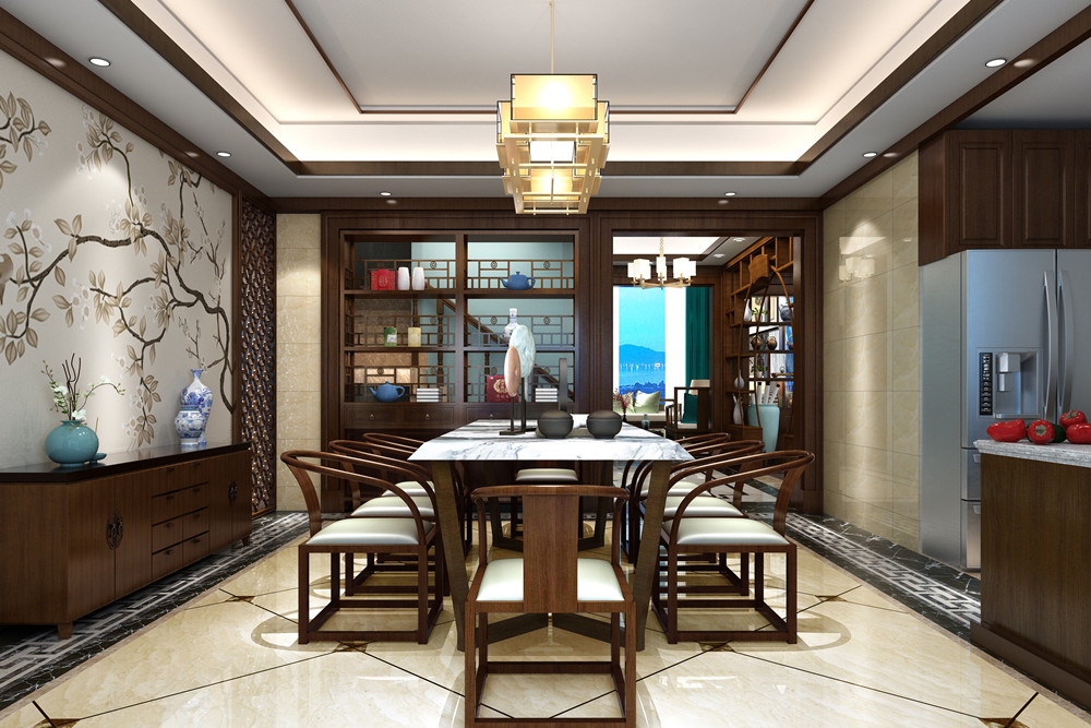 惠州市碧桂園竹溪山境花園新中式風格別墅裝修案例