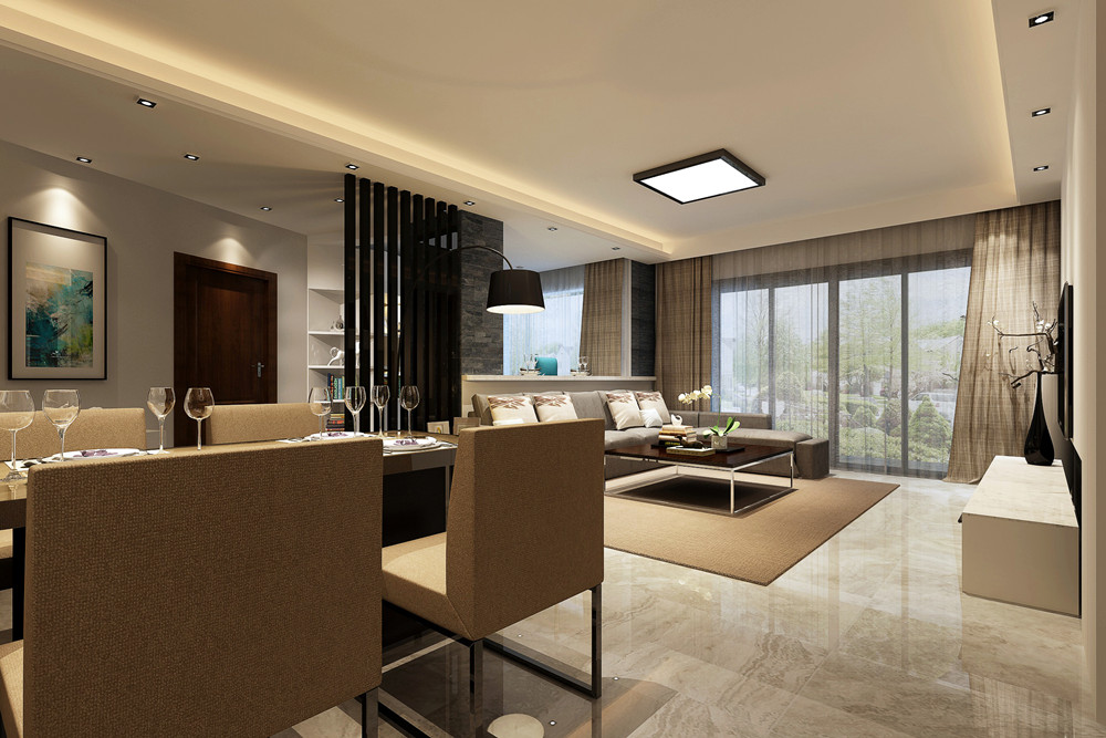 江門市星海灣華庭現(xiàn)代簡約風(fēng)格三居室裝修案例