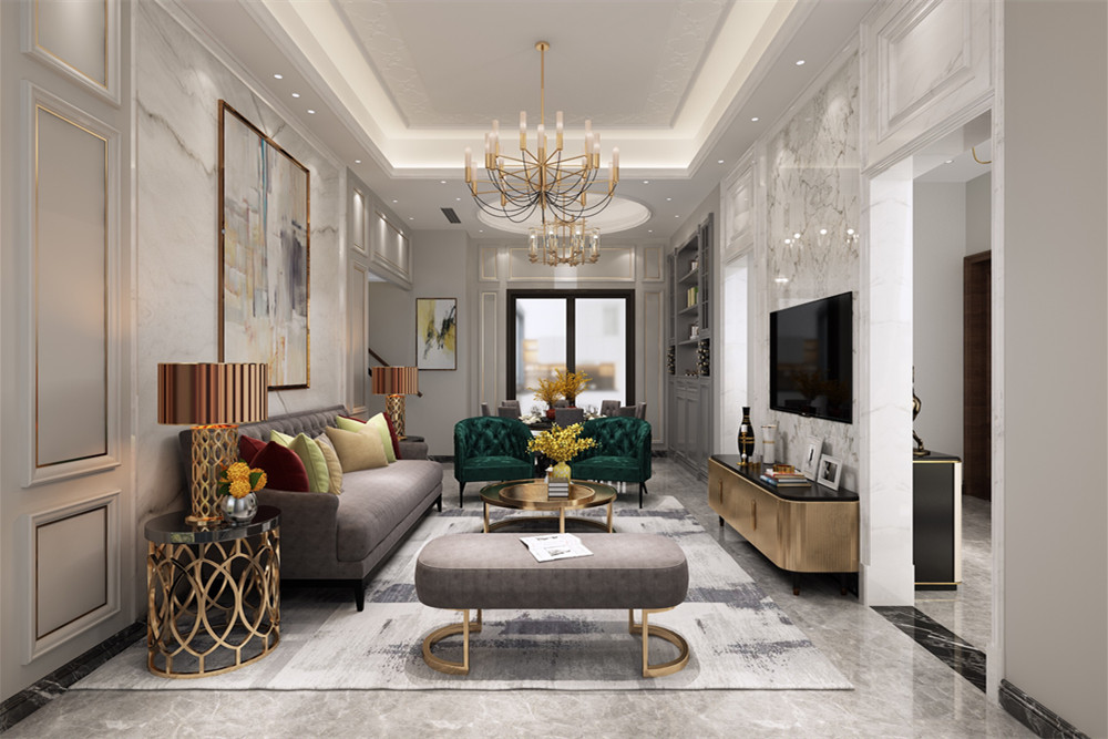 柳州101-200平米歐式風格東方名都家裝設(shè)計案例