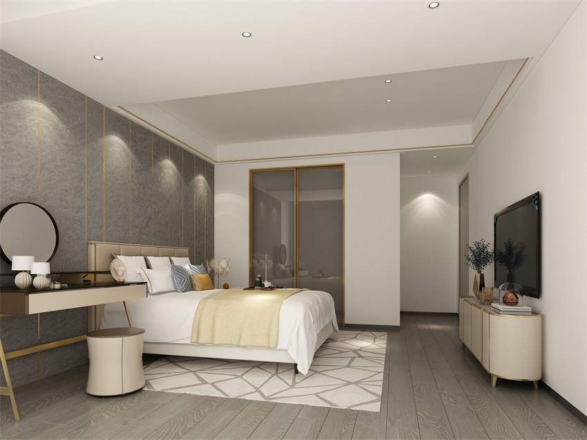 廣州市中?？党禽p奢風(fēng)格三居室裝修案例